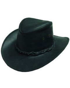 Westernhut Rindsleder schwarz