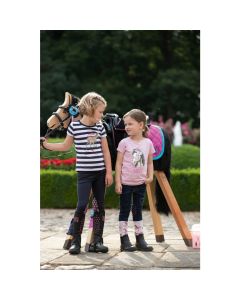 HKM Kindershirt STRIPED NAVY oder SOFT PINK HORSE