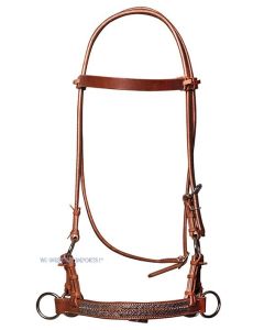 WI Western Imports Sidepull mit flachem Nasenband-natural harness
