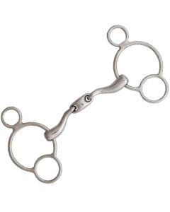 C&B 3-Ringtrense mit Zungenfreiheit doppelt gebrochen Edelstahl