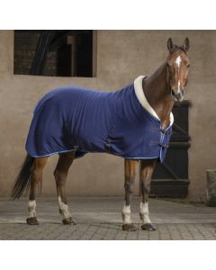 Abschwitzdecke mit Fellkragen Komfort|LANCADE Reitsport-marine