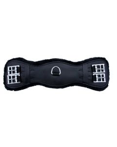 Kurzgurt aus Leder mit Kodel-Fleece, L-sport,s schwarz, oben