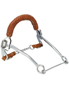 Hackamore mit Ledernasenband, verchromt
