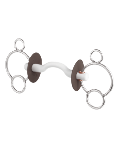 beris 3-Ring Gebiss mit Zungenbogenstange soft