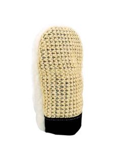 Putzhandschuh Sisal/Wolle