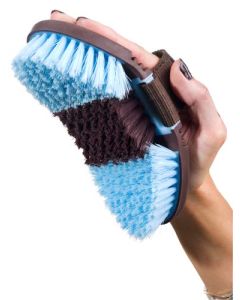 HIPPO-TONIC "Softgrip" Nylonbürste flexibel schoko/hellblau