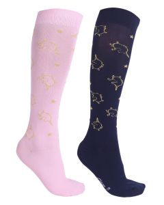 QHP Reitsocken Set für Kinder (2 Paar)