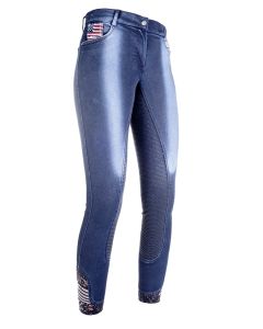 HKM, Reithose -USA- Denim-Kinder