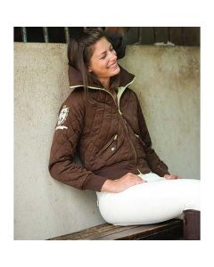 EQUI-THEME "Paddock" Blouson, Erwachsenenmodell schoko/pistazie