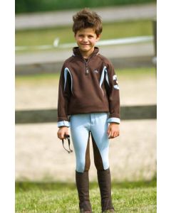 EQUI-THEME PRO Baumwolle "Clarino" Gesäßeinsatz, Kinder hellblau, gesäßeinsatz schoko