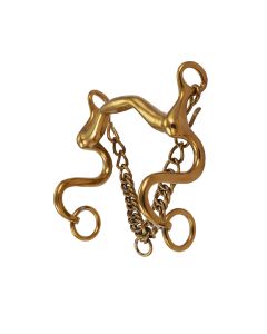 C&B Anatomic S-Kandare mit Zungenfreiheit Edelstahl goldfarben CBL16 
