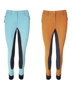 HKM Cavallino Marino Reithose für Damen mit Eco Leder Vollbesatz|LANCADE Reitsport