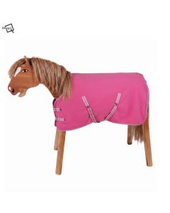 QHP Stalldecke Fleecedecke für Shetty Holzpferd Spielpferd -fuchsia|LANCADE Reitsport