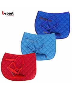 L-Sport Set Halfter Strick+Schabracke für kleines Holzpferd|LANCADE Reitsport
