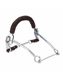 Hackamore mit Ledernasenband, verchromt