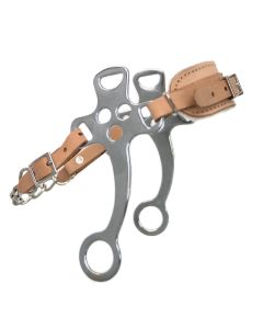 Hackamore kurze Seitenteile Nasenriemen Leder