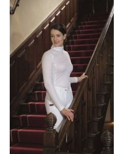 HKM Turniershirt MOENA LACE Langarm mit Spitzenbesatz