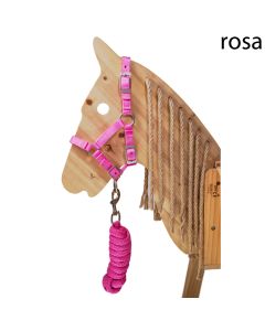 L-Sport Halfter+Strick für kleines Holzpferd -rosa|LANCADE Reitsport