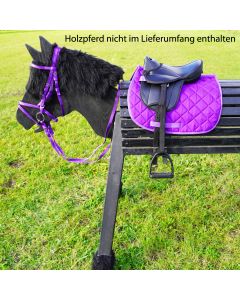 Holzpferd Sattel Trense mit Gebiss