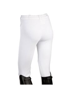 ELT Reithose blanko mit Stoff-Kniebesatz, Kinder