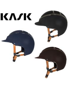KASK Reithelm DOGMA CHROME Kinnriemen hellbraun Leder |LANCADE Reitsport
