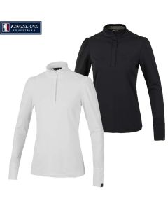Kingsland Damen Trainingsshirt Turniershirt mit Plissee-Kragen KLfiori