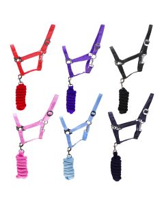 L-Sport Set Nylon Halfter und dicker Baumwollstrick mit Karabinerhaken