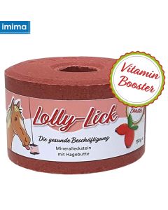 Lolly-Lick Mineralleckstein Vitamin Booster Hagebutte 750g| LANCADE Reitsport
