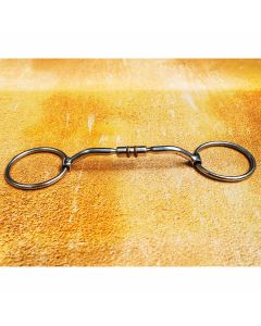 L-Sport O-Ring Westerngebiss mit Kupferrolle Edelstahl 11mm |LANCADE Reitsport