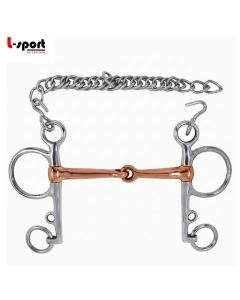 L-Sport Pelham einfach gebrochen Kupfer 2.Wahl / B-Ware|LANCADE Reitsport