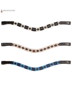 Waldhausen Stirnriemen Stirnband Polo Leder schwarz|LANCADE Reitsport