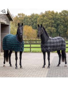 QHP Transport- und Abschwitzdecke KARO mit Wolle|LANCADE Reitsport