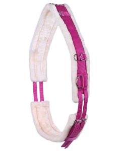 L-Sport Longiergurt weich gepolstert für Shettys-fuchsia