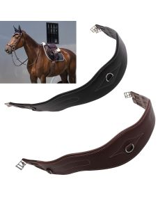 QHP Ledersattelgurt mit Ziernähten |LANCADE Reitsport