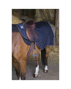 RIDING WORLD wasserdichte Nierendecke Ausreitdecke mit Fleece Futter -schwarz