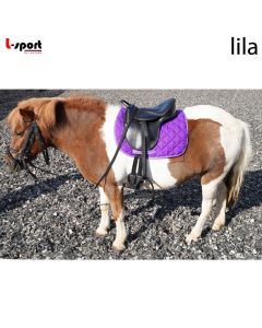 L-Sport Sattelset mit Trensenzaum MEDIUM für Shettys und Ponys -lila