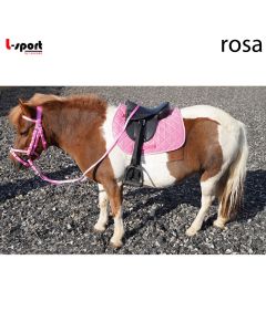 L-Sport Sattelset mit Trensenzaum SMALL für Shettys und Ponys -rosa|LANCADE Reitsport
