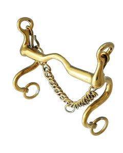 C&B Anatomic S-Kandare mittlere Zungenfreiheit Edelstahl goldfarben CBR16