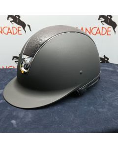 Samshield Reithelm schwarz flower Leder Top Größe M +++ Ausstellungsstück +++|LANCADE Reitsport