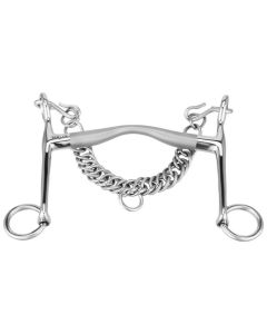Sprenger SATINOX Kandare mit Zungenfreiheit 14 mm Edelstahl rostfrei lange Anzüge