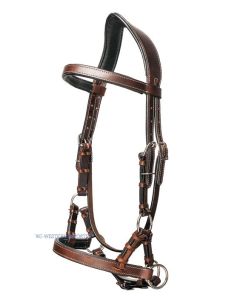 WI Western Imports SIDEPULL, ANATOMICALLY SHAPED-dunkelbraun