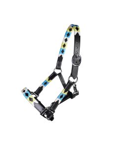 Stallhalfter Chukka Lederhalfter Polo grün/türkis/weiß
