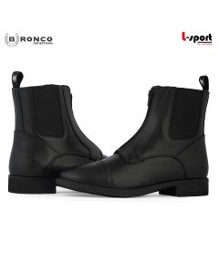 L-Sport by Bronco Stiefelette Leder mit Reißverschluss Lacheesy-schwarz|LANCADE Reitsport