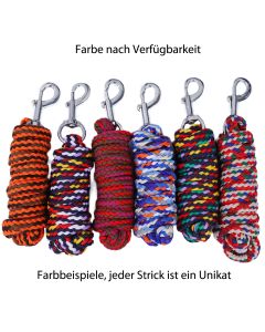 L-Sport bunter Anbindestrick aus Polypropylen mit Karabinerhaken