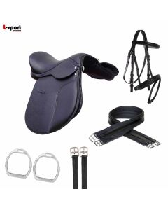 L-Sport  Vielseitigkeitssattel 17,5" für breite Pferde|LANCADE Reitsport