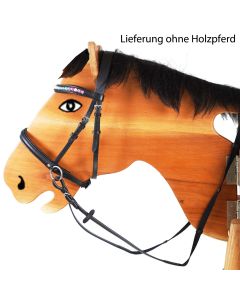 L-Sport Trensenzaum für Holzpferd rainbow mit Glitzer |LANCADE Reitsport
