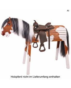 L-Sport Westernsattel für Holzpferd Synthetik |LANCADE Reitsport