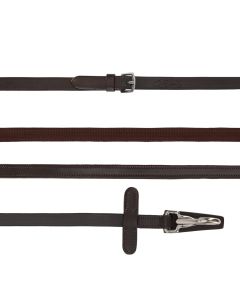 QHP Lederzügel mit Gummiunterseite und Clip| LANCADE Reitsport