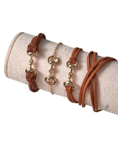 HV Polo Armbänder Set 3 Stück HVPJula-hellbraun|LANCADE Reitsport