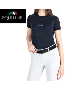 Equiline Trainingsshirt Kurzarm für Damen CIANEC-blau|LANCADE Reitsport